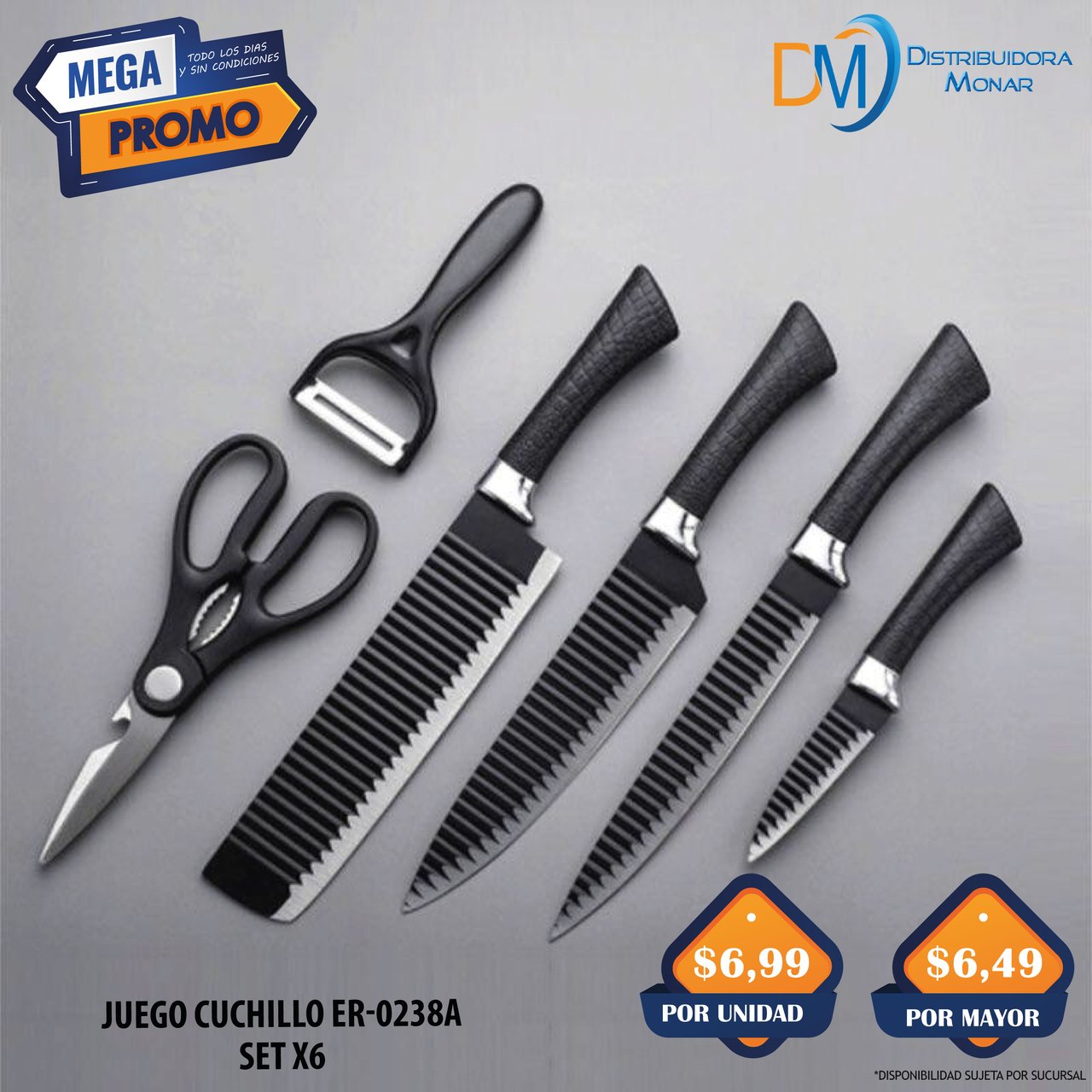 SET DE CUCHILLOS 8 PIEZAS MODELO «NACAR» – FORTUNE S.A.