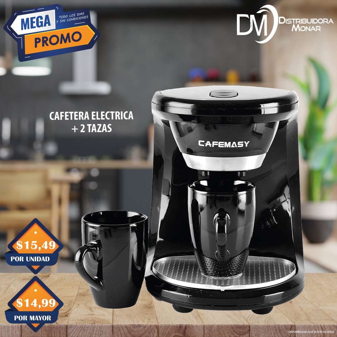 Cafetera Electrica + 2 Tazas - Importadora y Distribuidora Monar