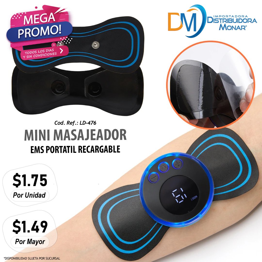 Mini masajeador eléctrico muscular recargable