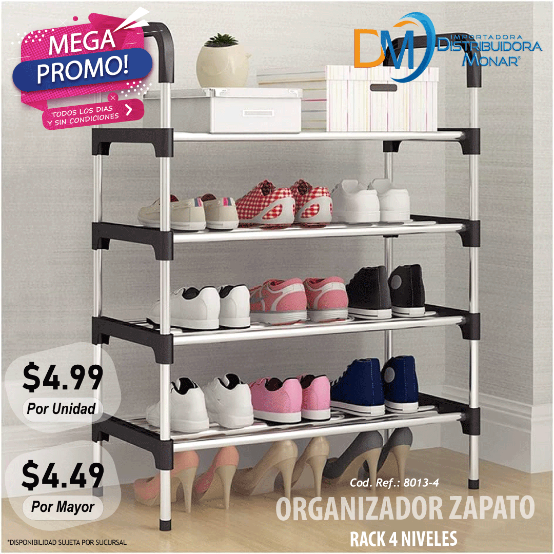 Estante para Zapatos Organizador Rack Zapatera 4Pisos OEM