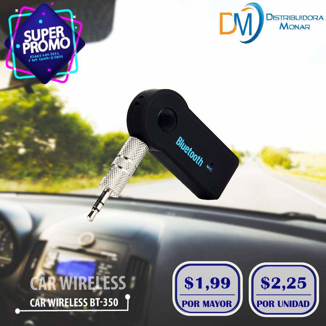 Receptor Bluetooth Car Wireless Bt350 Importadora y Distribuidora Monar